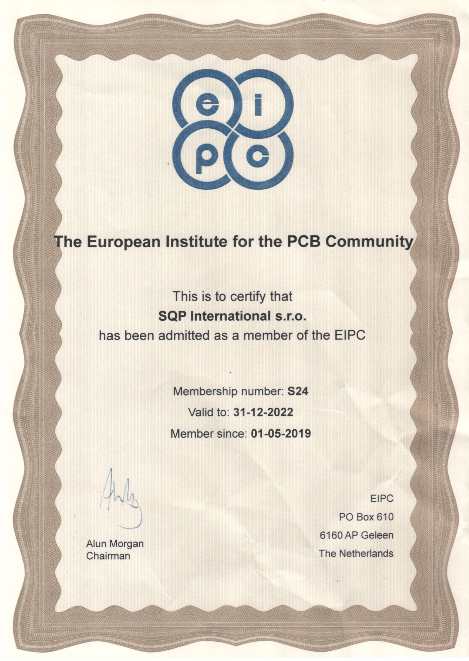 SQP International s.r.o. is a member of the EIPC